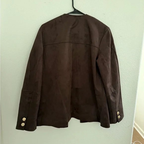 H&M Dark Brown Suede Jacket - Picture 2 of 2